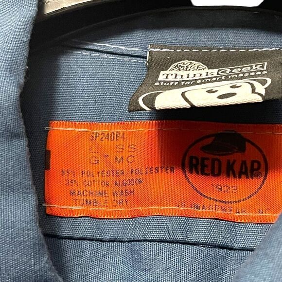 THINK GEEK Men’s Geek Patch Short Sleeve Button Up Shirt L - Picture 3 of 5